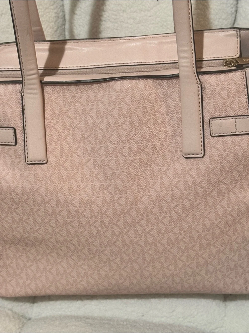 Michael Kors Carmen Large North South Zip Tote (blush pink) - Picture 6 of 13